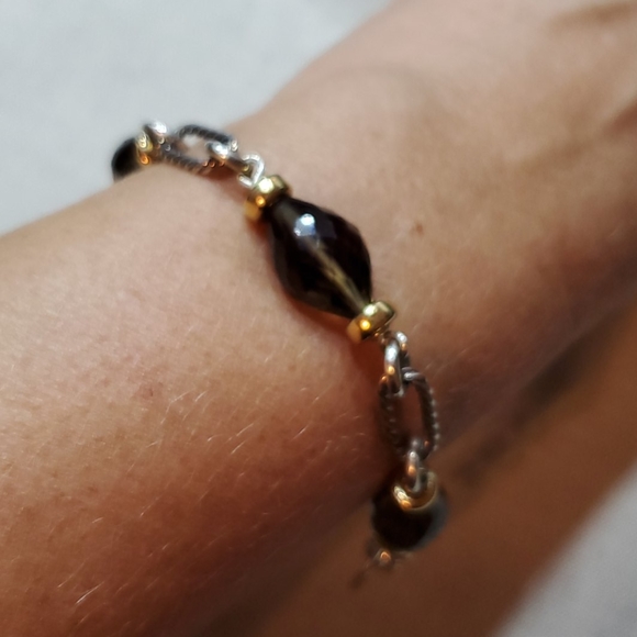 David Yurman Figaro Bracelet w/ Smoky Quartz Beads - Picture 4 of 8